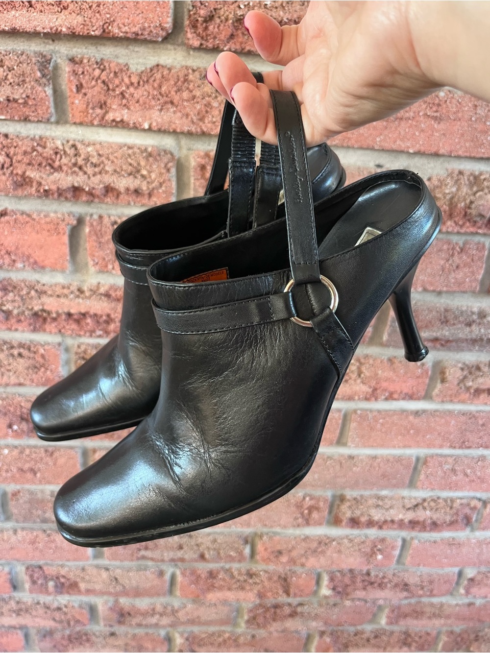 Vintage Harley-Davidson Genuine Leather Kitten Heels - 9.5